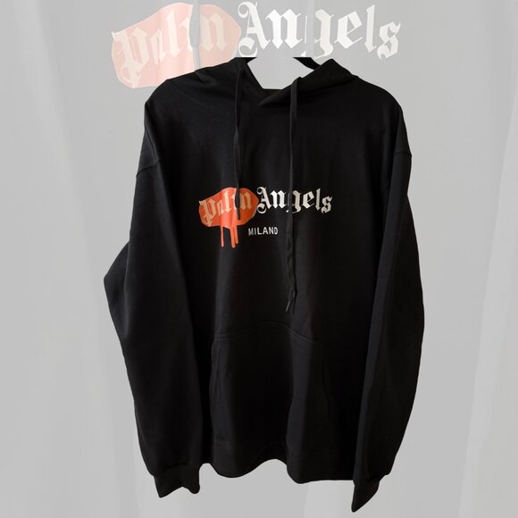 NEW Palm Angels - Miland Orange Spray Hoodie REP - Picture 1 of 5